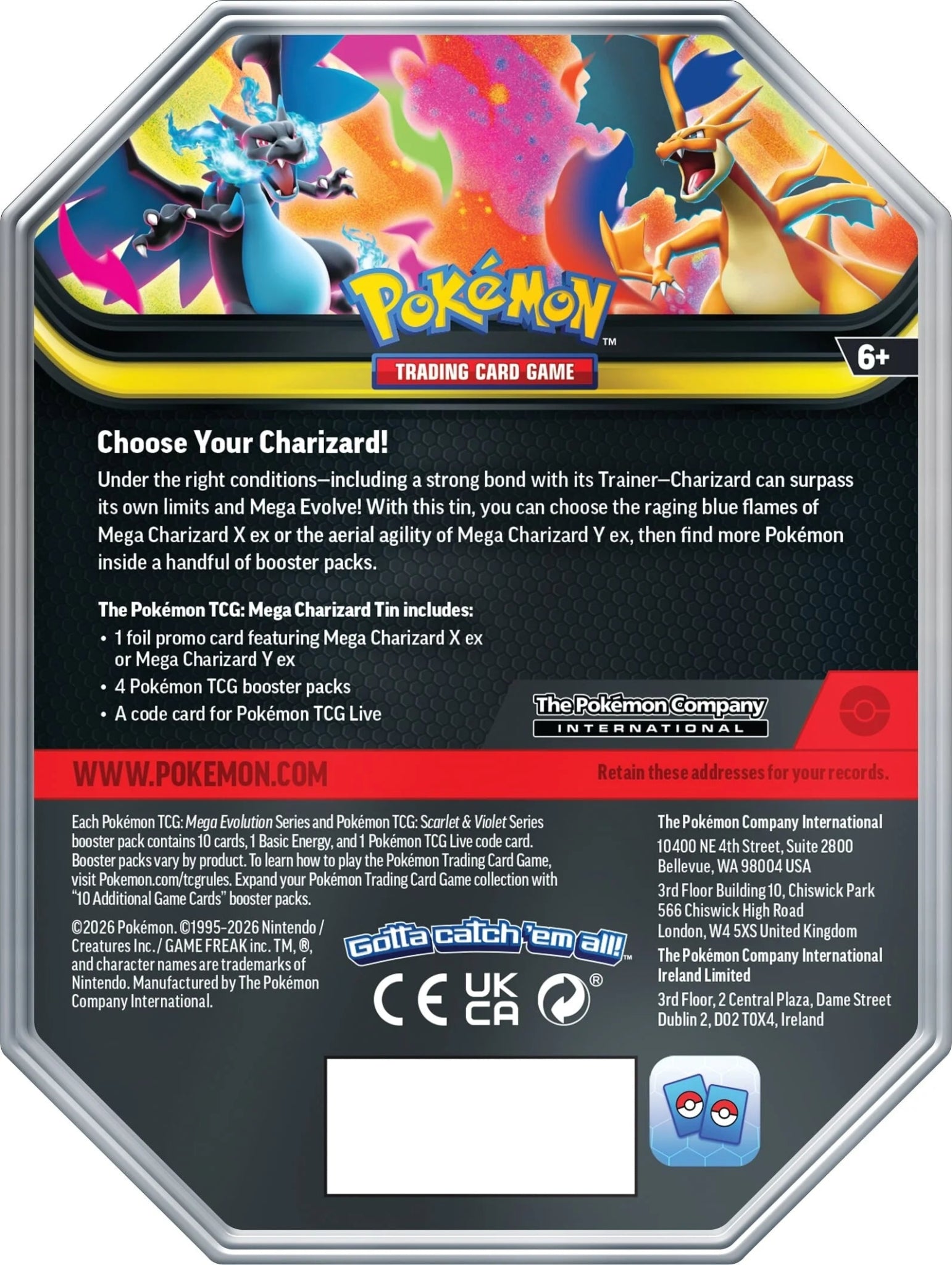 MCharizard X/Y EX Tin 2026 (RESERVA) ENG - Hits StoreMCharizard X/Y EX Tin 2026 (RESERVA) ENGHits Store